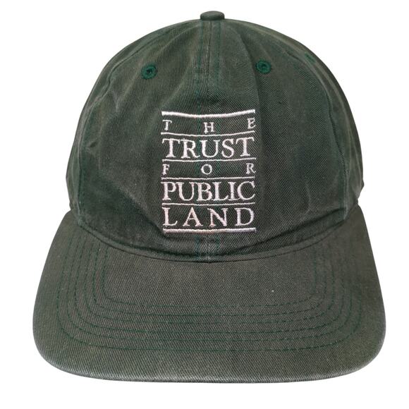 The Trust For Public Land Slideback Baseball Cap Green One Size Adjustable Lids - Picture 1 of 9
